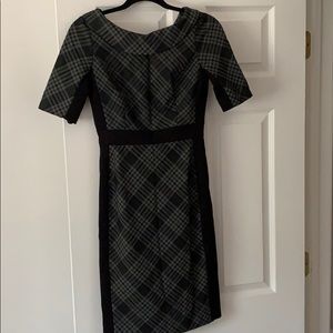 Classic fitted black and gray dress